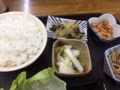 今日のお昼ごはん「豚肉炒め定食」です。